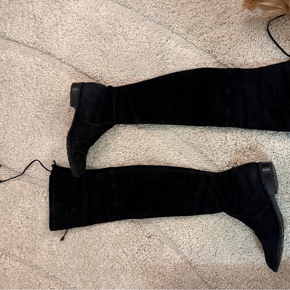 Stuart Weitzman Lowland Black Suede Over The Knee Boot - Picture 3 of 5